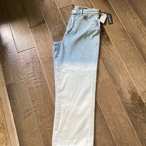 Ladies button fly jeans